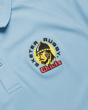 Exeter Chiefs 26/27 Vertex Polo Shirt Light Blue/Black/White