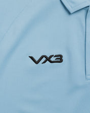 Exeter Chiefs 26/27 Vertex Polo Shirt Light Blue/Black/White
