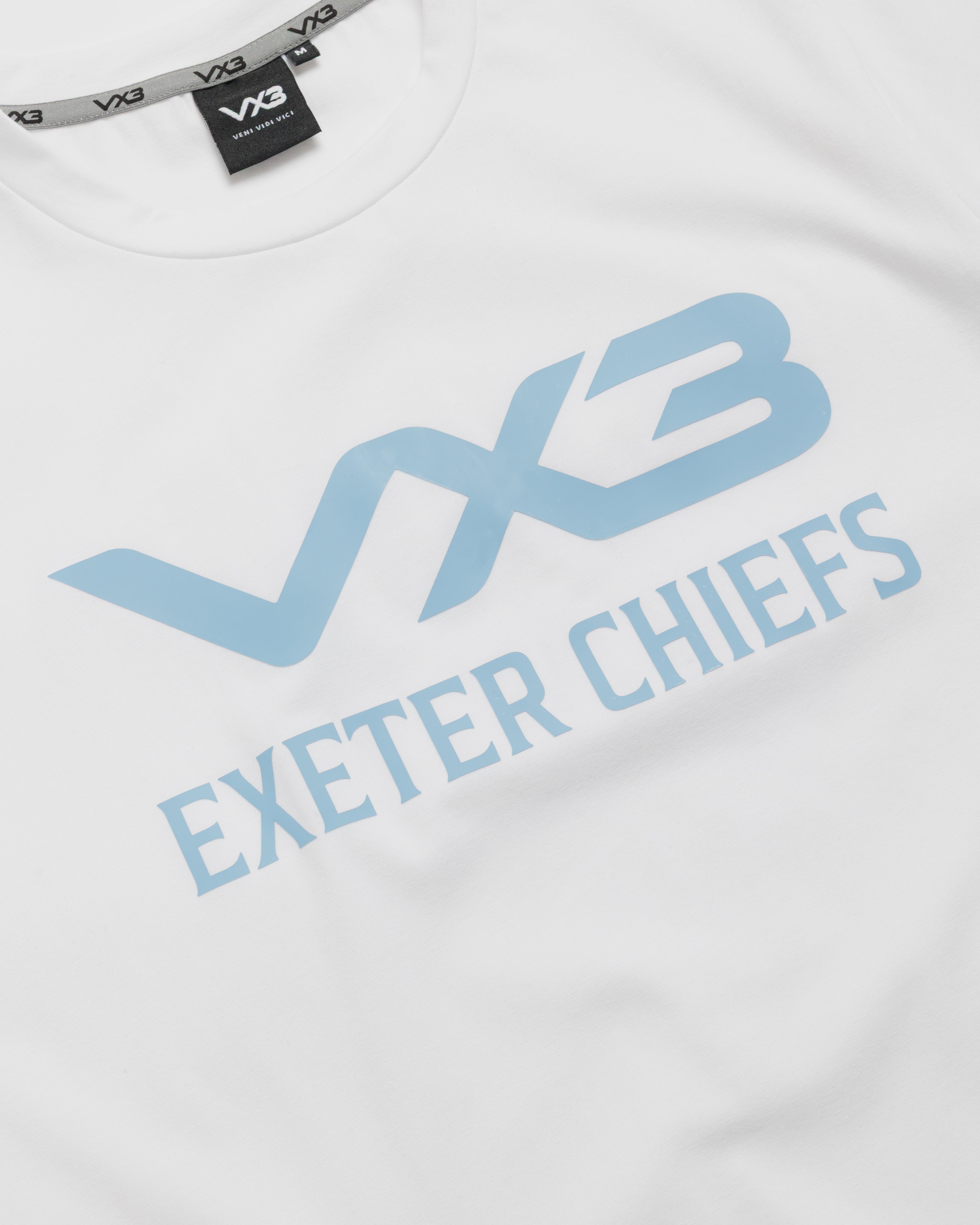 Exeter Chiefs 26/27 Invicta Tee White/Light Blue