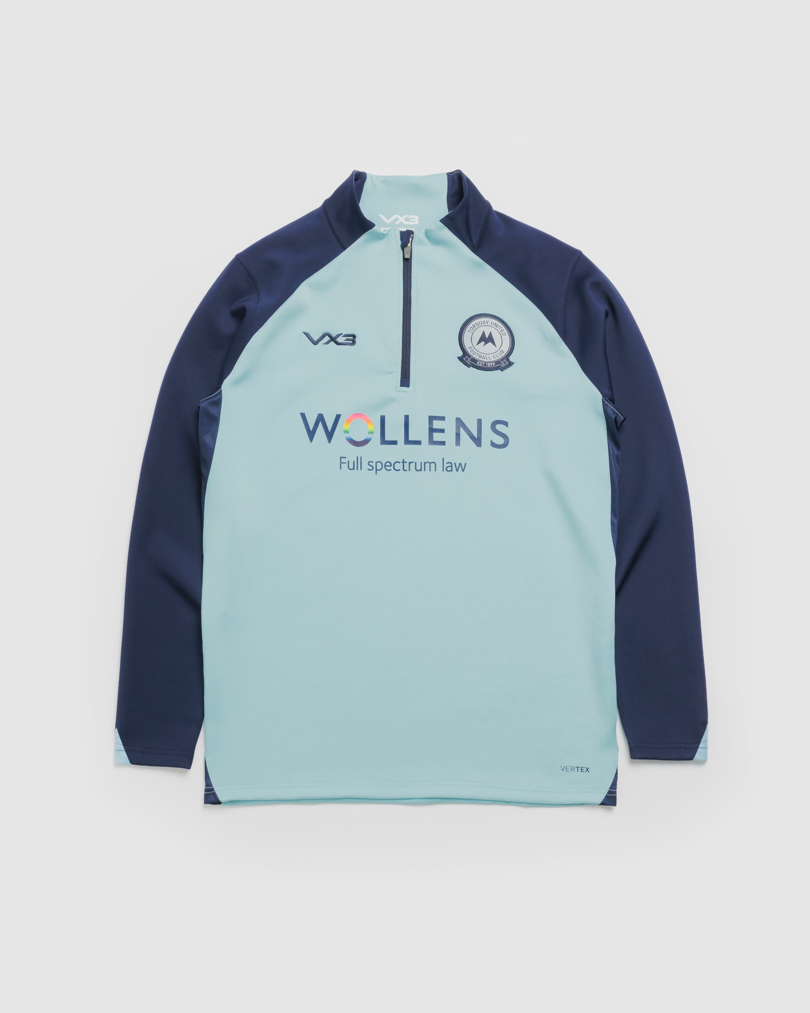 Torquay United FC 26/27 Vertex Half Zip Top Clearwater/Navy