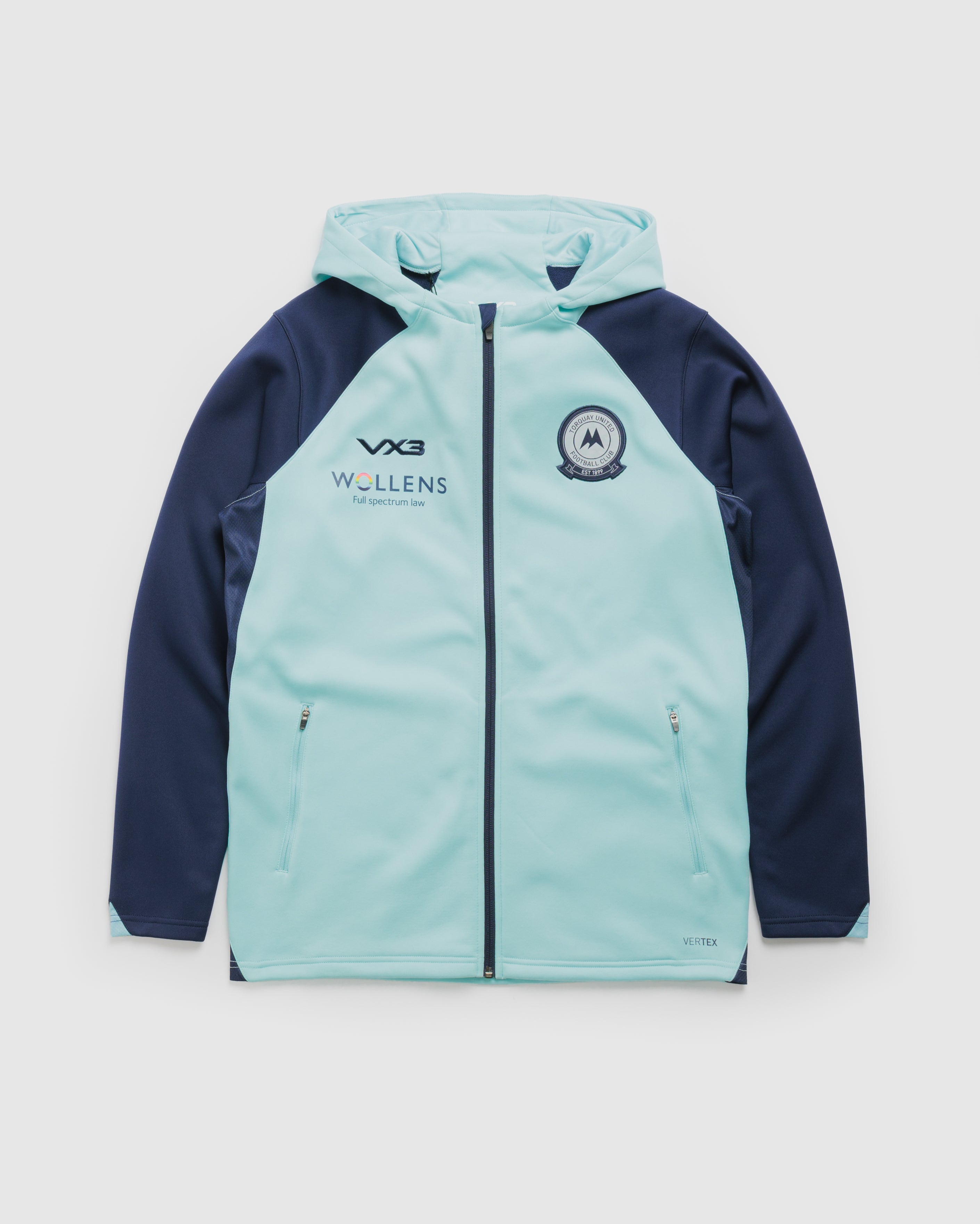 Torquay United FC 26/27 Vertex Zip Up Hoodie Clearwater/Navy