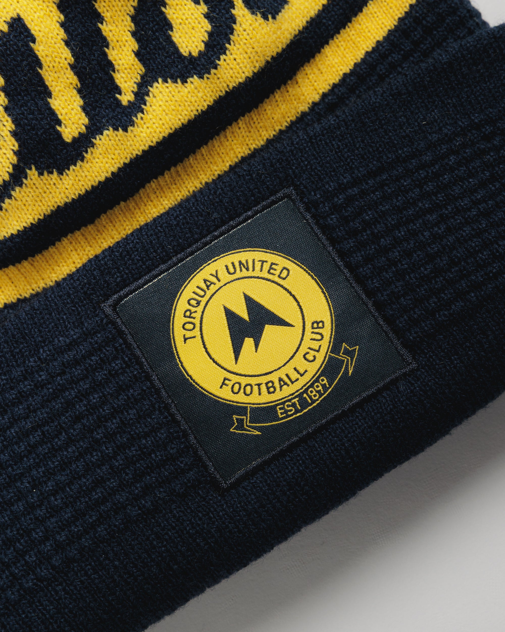 Torquay United FC 26/27 Bobble Hat Navy/Yellow