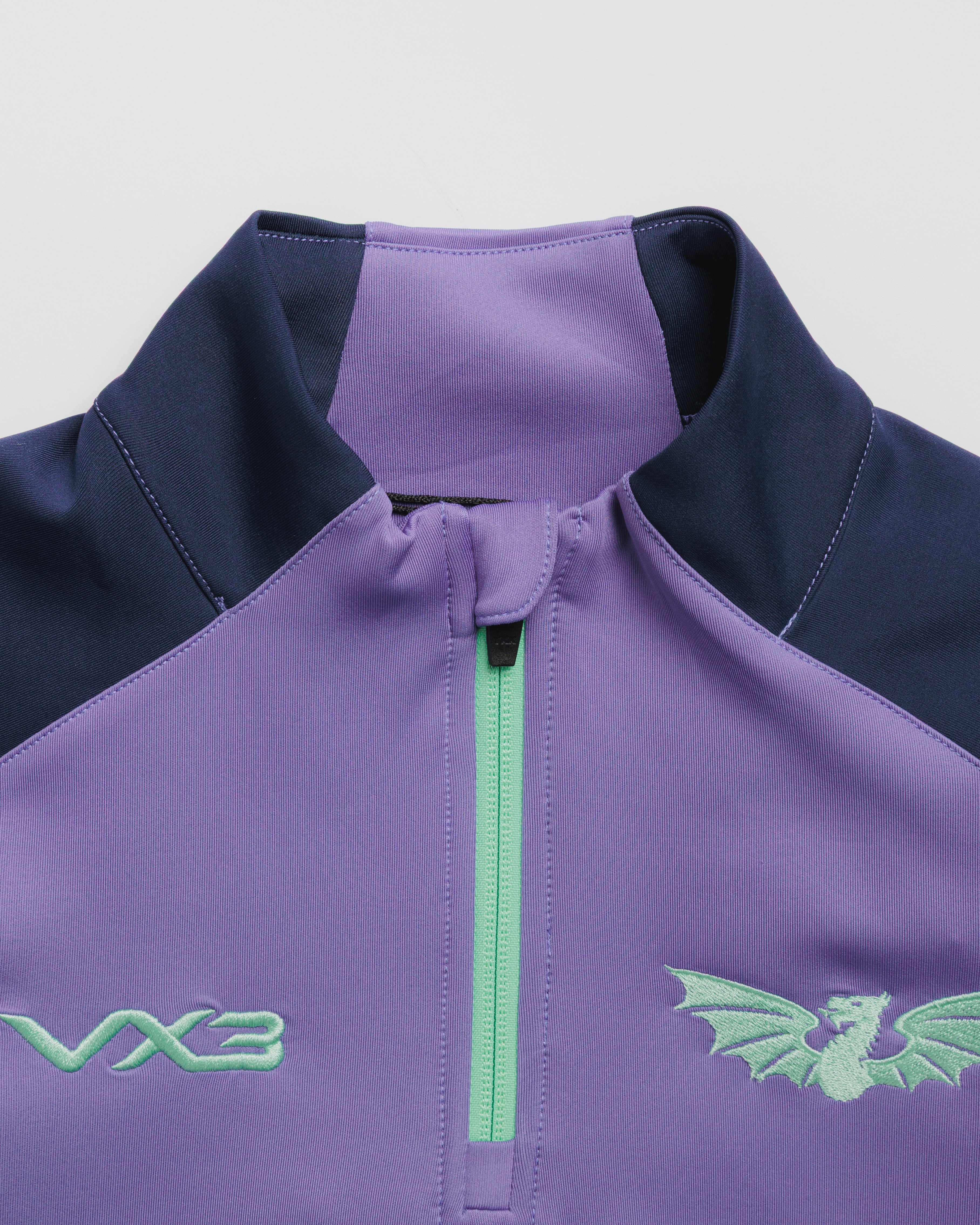 Scarlets 26/27 Vertex Half Zip Top Youth Dusted Peri/Navy/Bright Mint