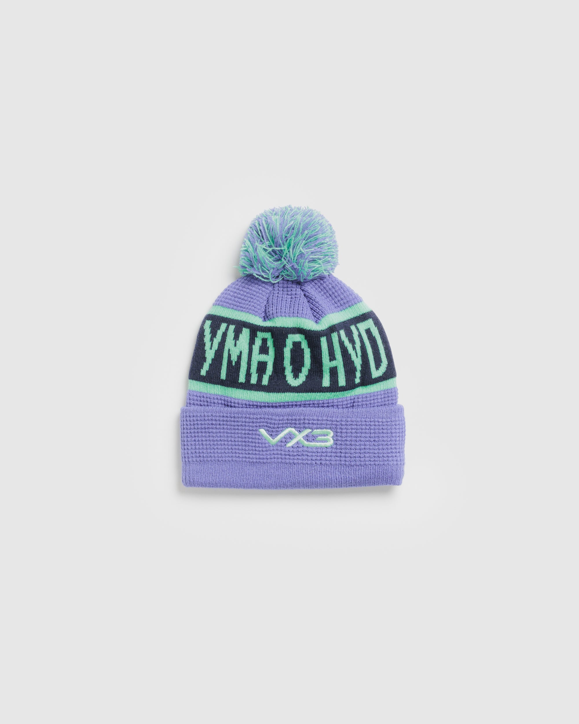 Scarlets 26/27 Bobble Hat Dusted Peri/Navy/Bright Mint
