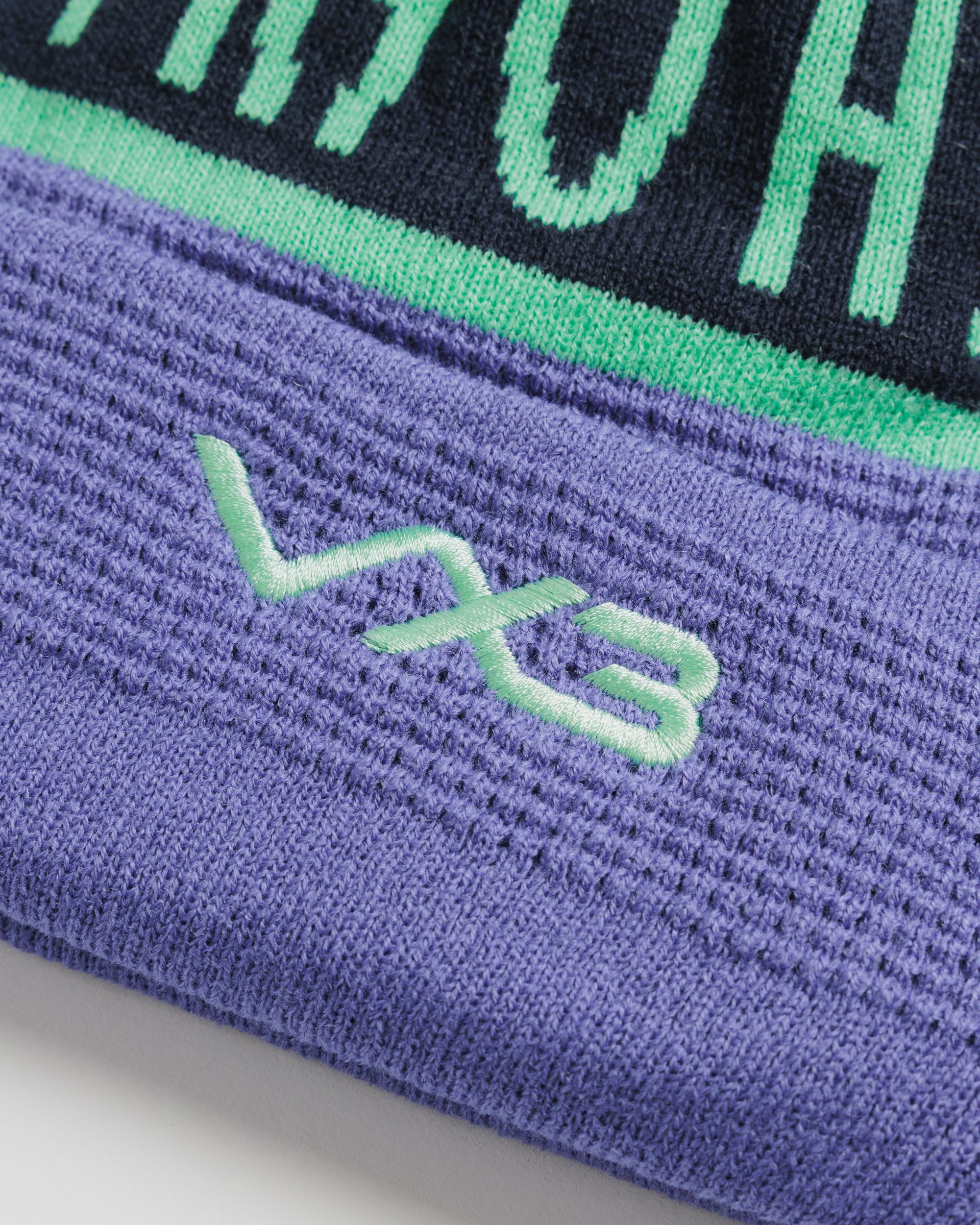 Scarlets 26/27 Bobble Hat Dusted Peri/Navy/Bright Mint