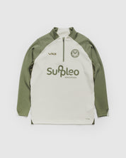 Newport County AFC 26/27 Vertex Half Zip Top Ecru/Dark Olive