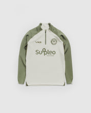 Newport County AFC 26/27 Vertex Half Zip Top Youth Ecru/Dark Olive