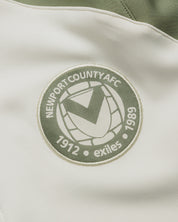 Newport County AFC 26/27 Vertex Half Zip Top Youth Ecru/Dark Olive