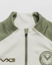 Newport County AFC 26/27 Vertex Half Zip Top Youth Ecru/Dark Olive