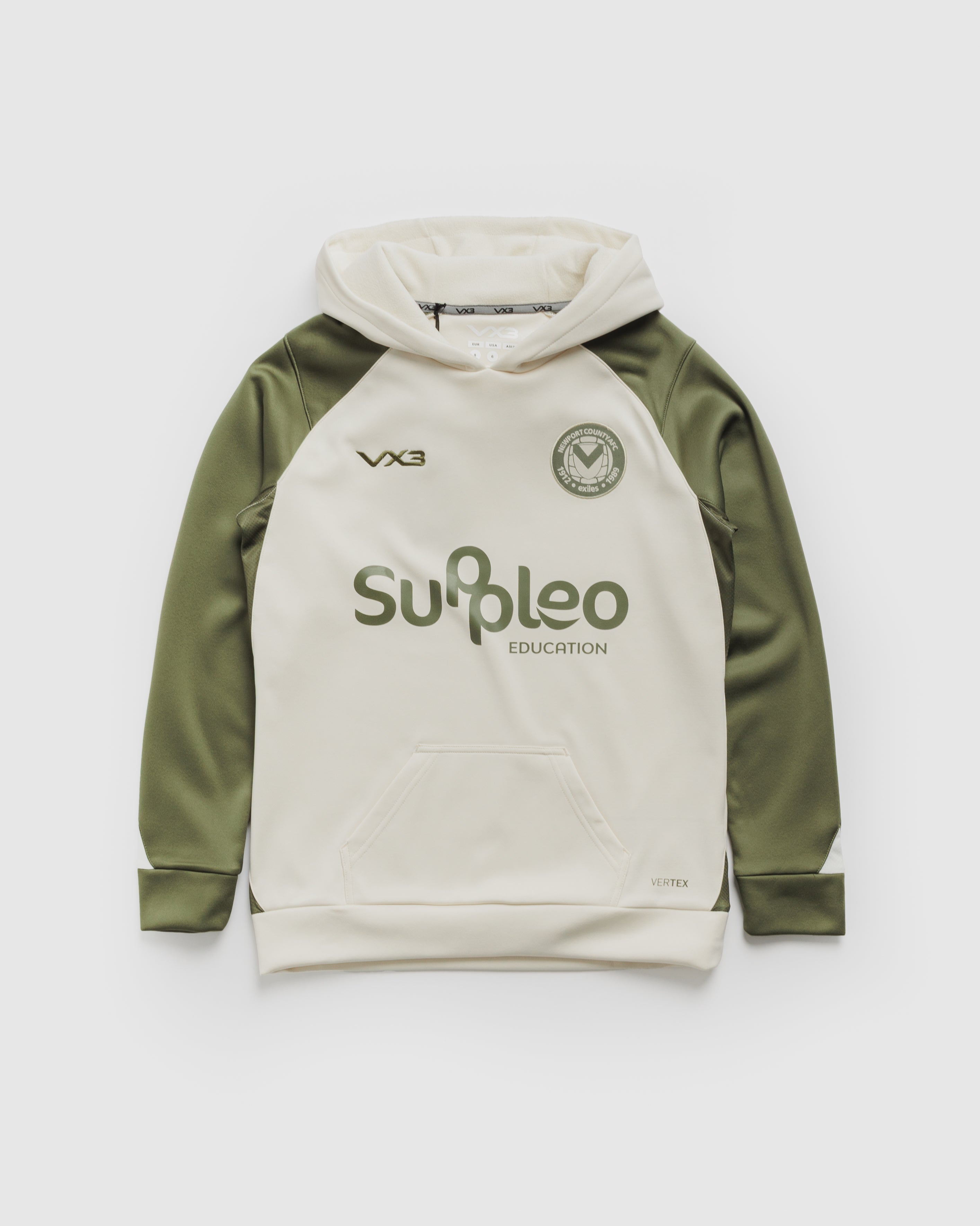 Newport County AFC 26/27 Vertex Training Hoodie Womens Ecru/Dark Olive