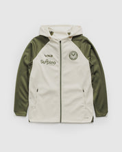 Newport County AFC 26/27 Vertex Zip Up Hoodie Ecru/Dark Olive