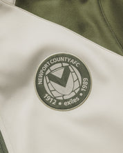 Newport County AFC 26/27 Vertex Zip Up Hoodie Ecru/Dark Olive
