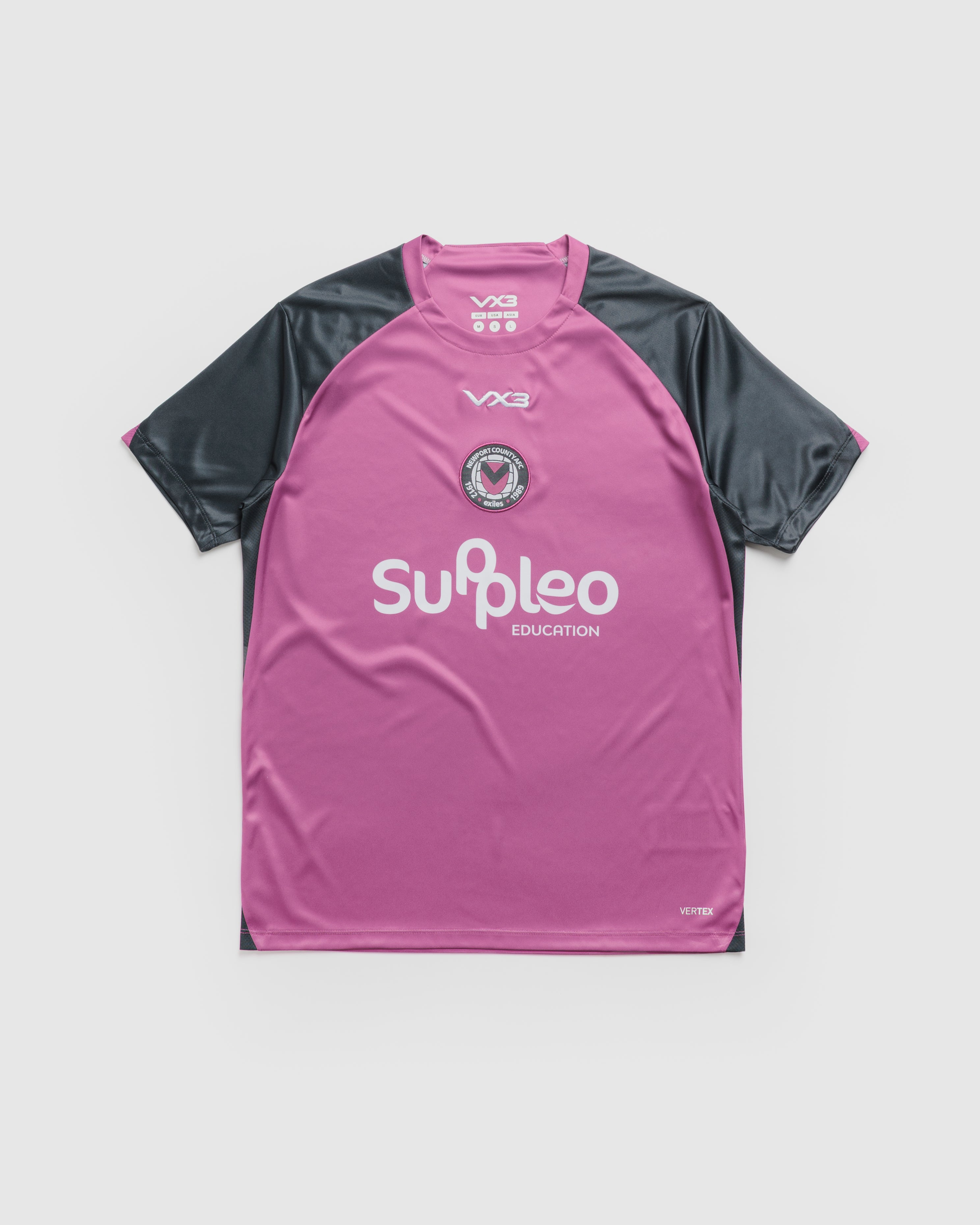 Newport County AFC 26/27 Vertex Training Tee Grape/Charcoal/White