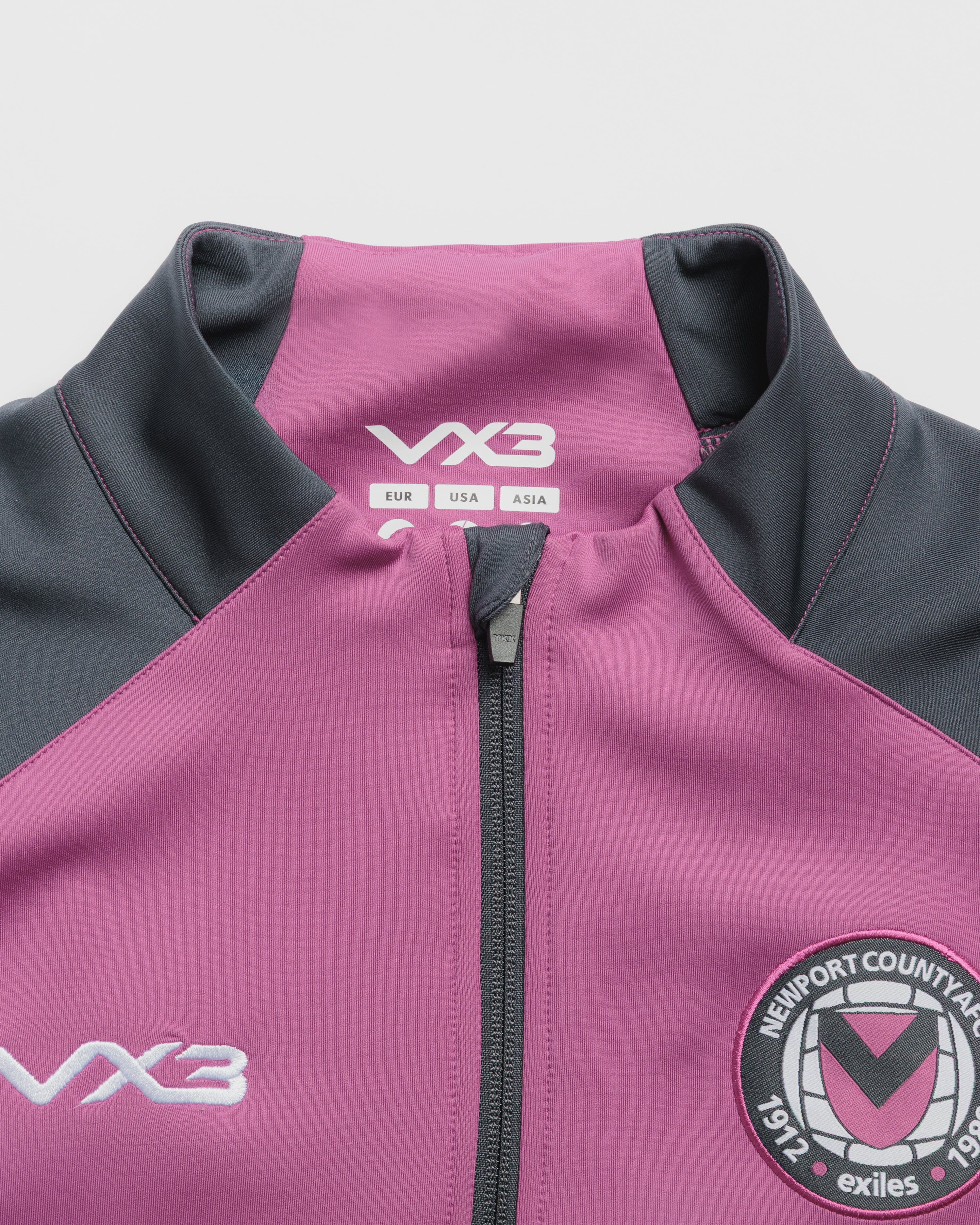 Newport County AFC 26/27 Vertex Half Zip Top Grape/Charcoal/White