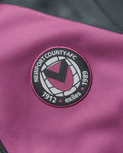 Newport County AFC 26/27 Vertex Zip Up Hoodie Grape/Charcoal/White