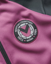 Newport County AFC 26/27 Vertex Zip Up Hoodie Youth Grape/Charcoal/White