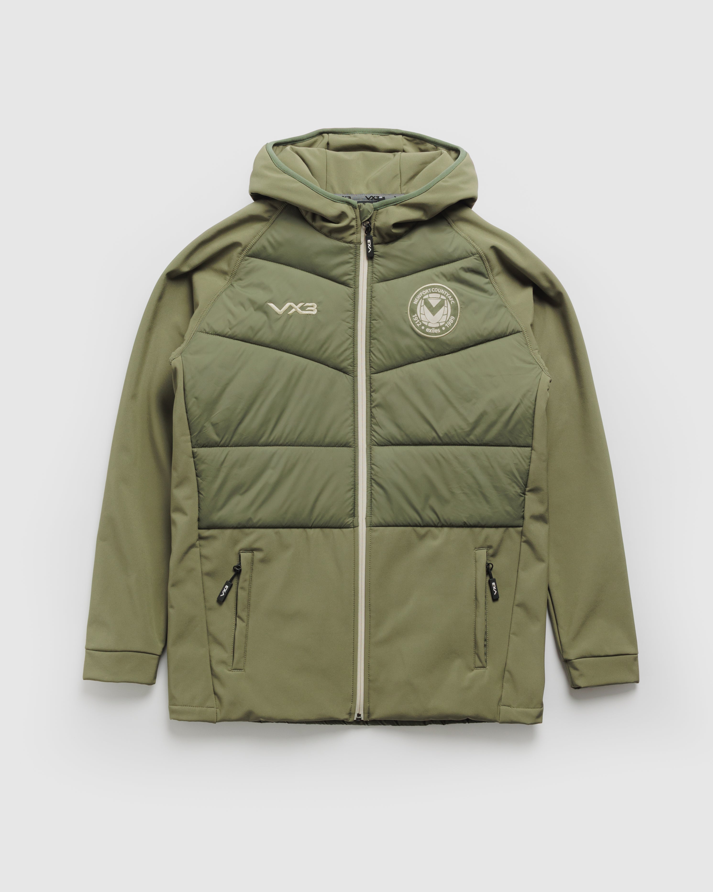 Newport County AFC 26/27 Tempest Hybrid Jacket Dark Olive/Ecru