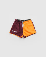 Harlequin Short Maroon/Amber