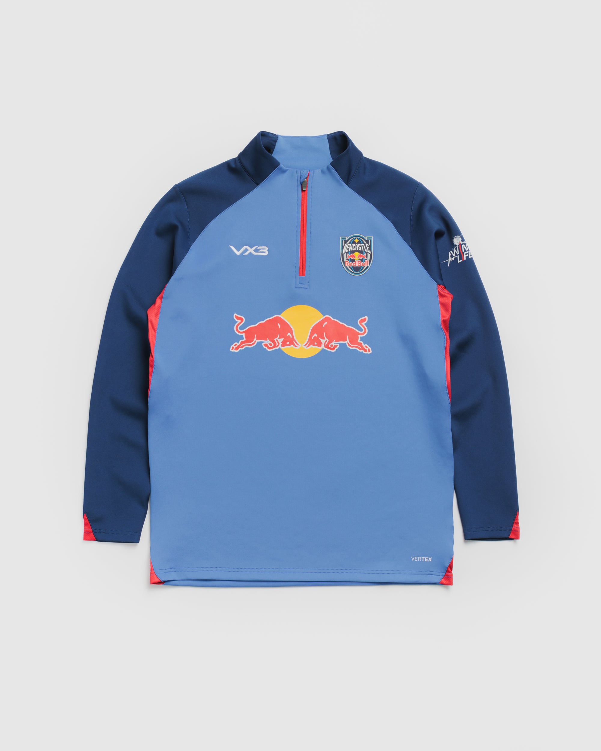 Newcastle Red Bulls 26/27 Vertex Half Zip Top Light Blue/Navy/Red