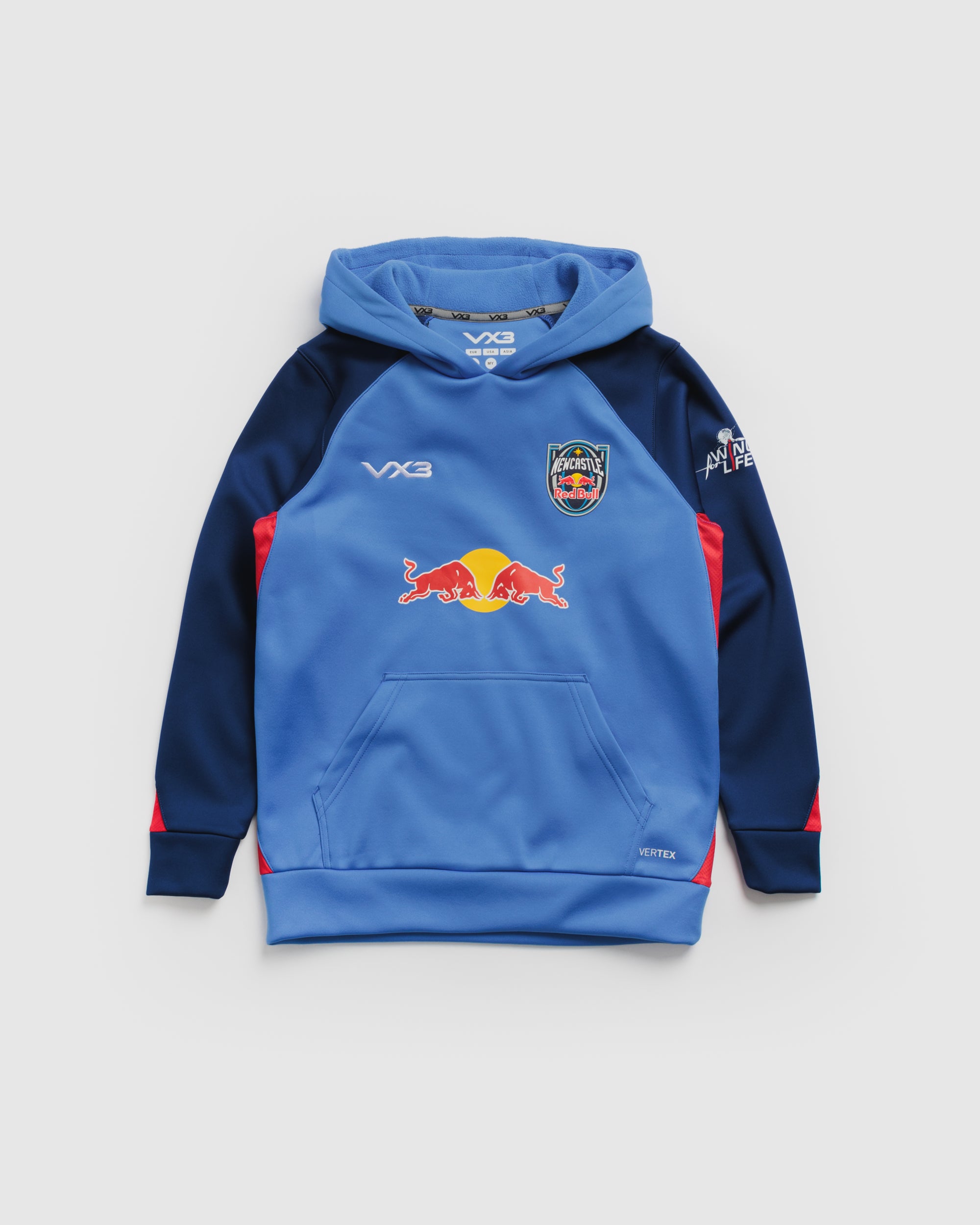 Newcastle Red Bulls 26/27 Vertex Training Hoodie Youth Light Blue/Navy/Red