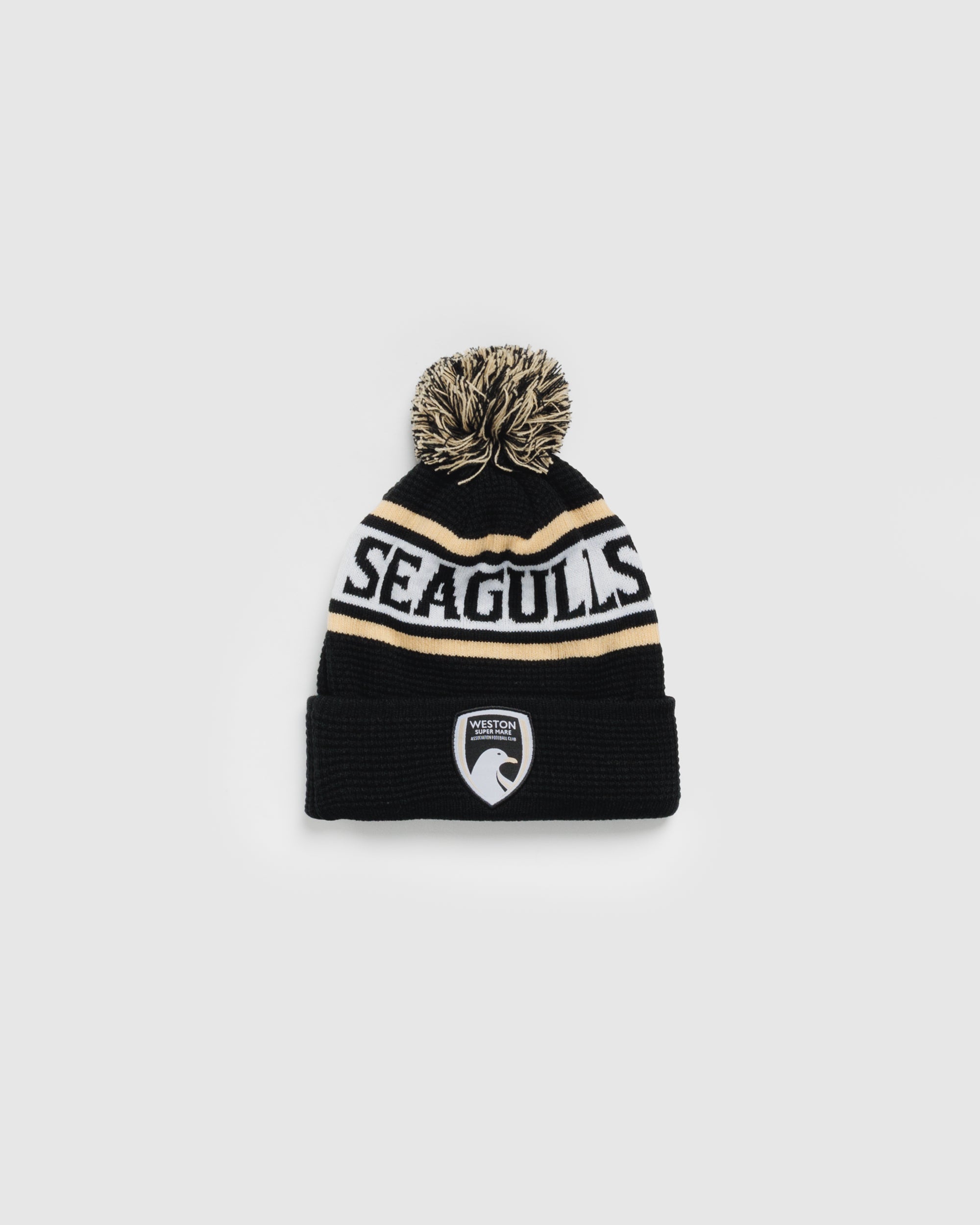 Weston-super-Mare AFC 26/27 Bobble Hat Black/White/Gold
