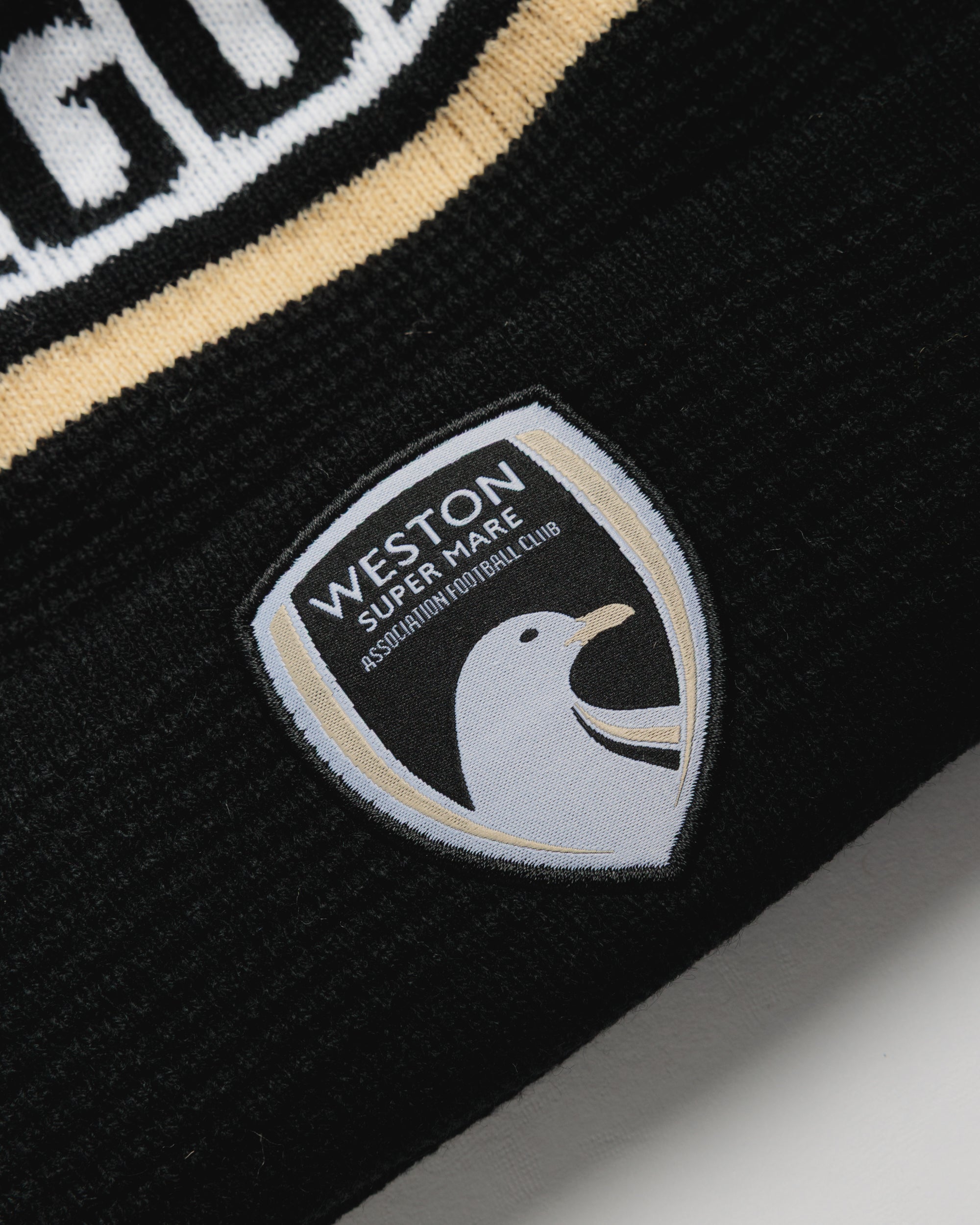 Weston-super-Mare AFC 26/27 Bobble Hat Black/White/Gold