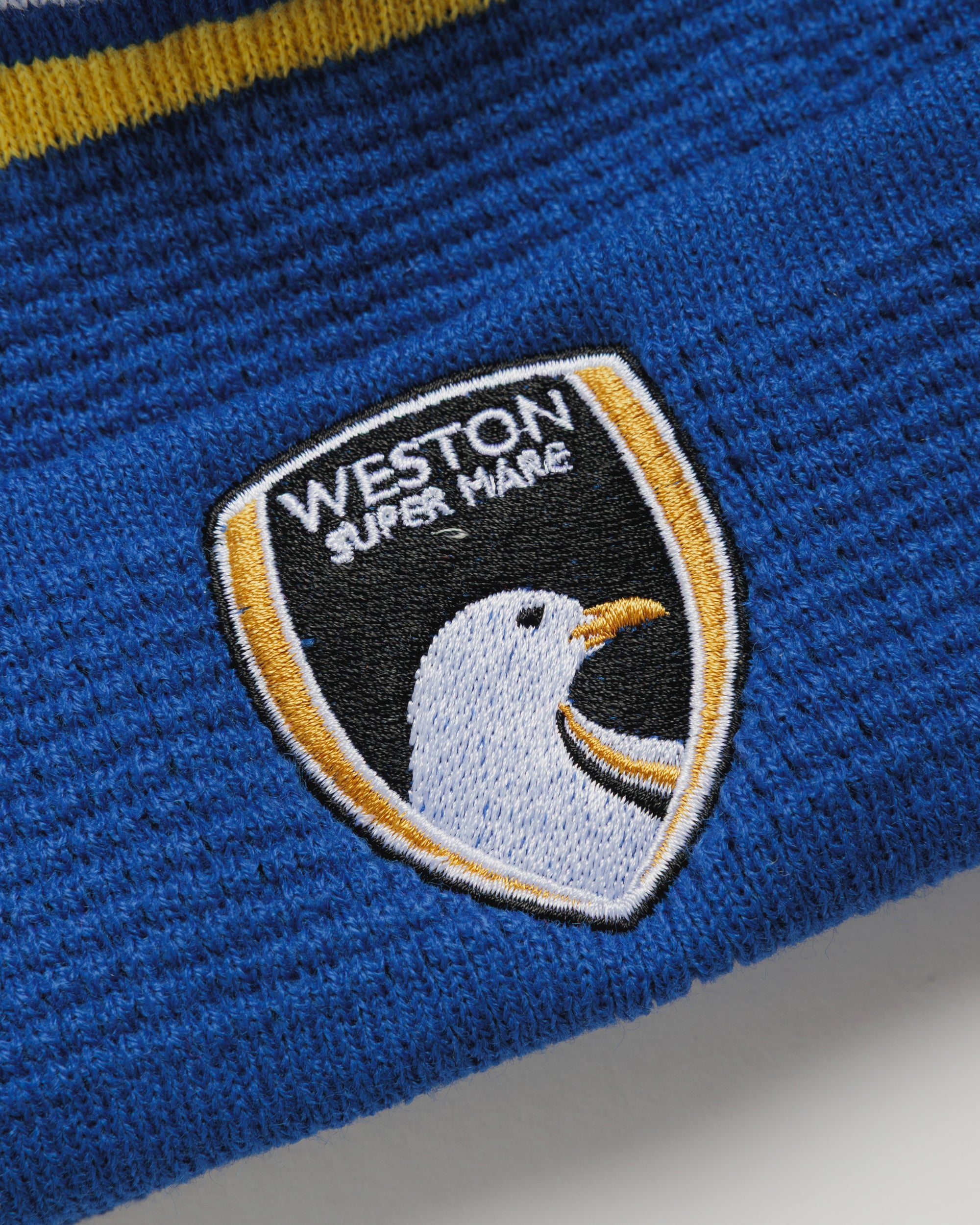 Weston-super-Mare AFC 26/27 Bobble Hat Royal/White/Yellow
