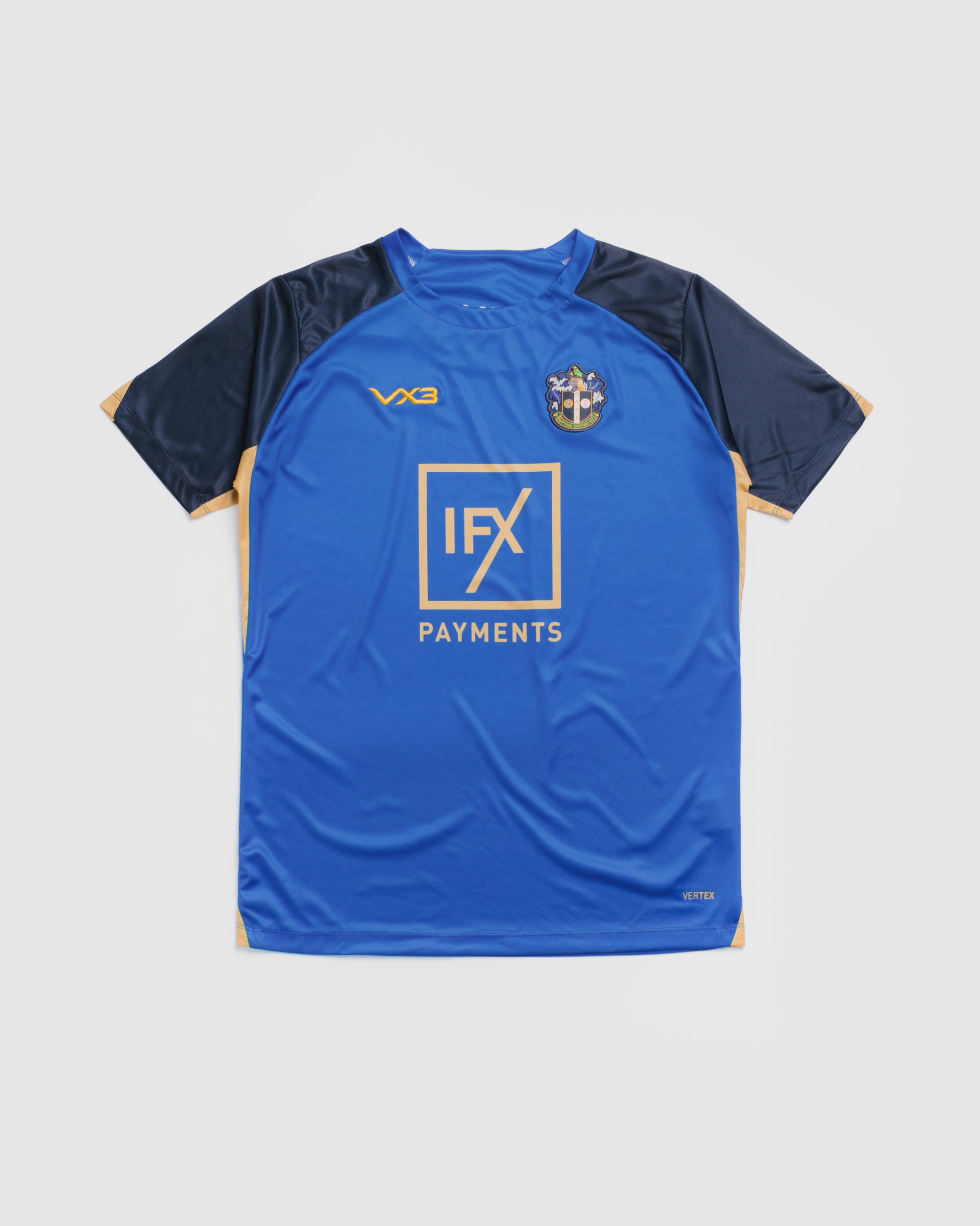 Sutton United 26/27 Vertex Training Tee Royal/Navy/Gold