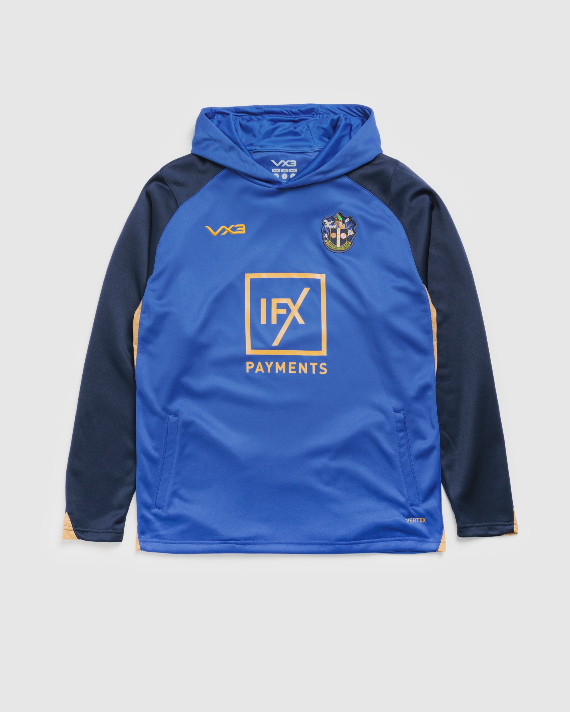 Sutton United 26/27 Vertex Training Hoodie Royal/Navy/Gold
