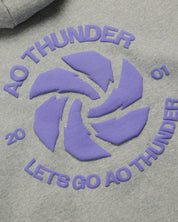 AO Thunder 2027 Conquer Hoodie Youth Grey Marl/Purple