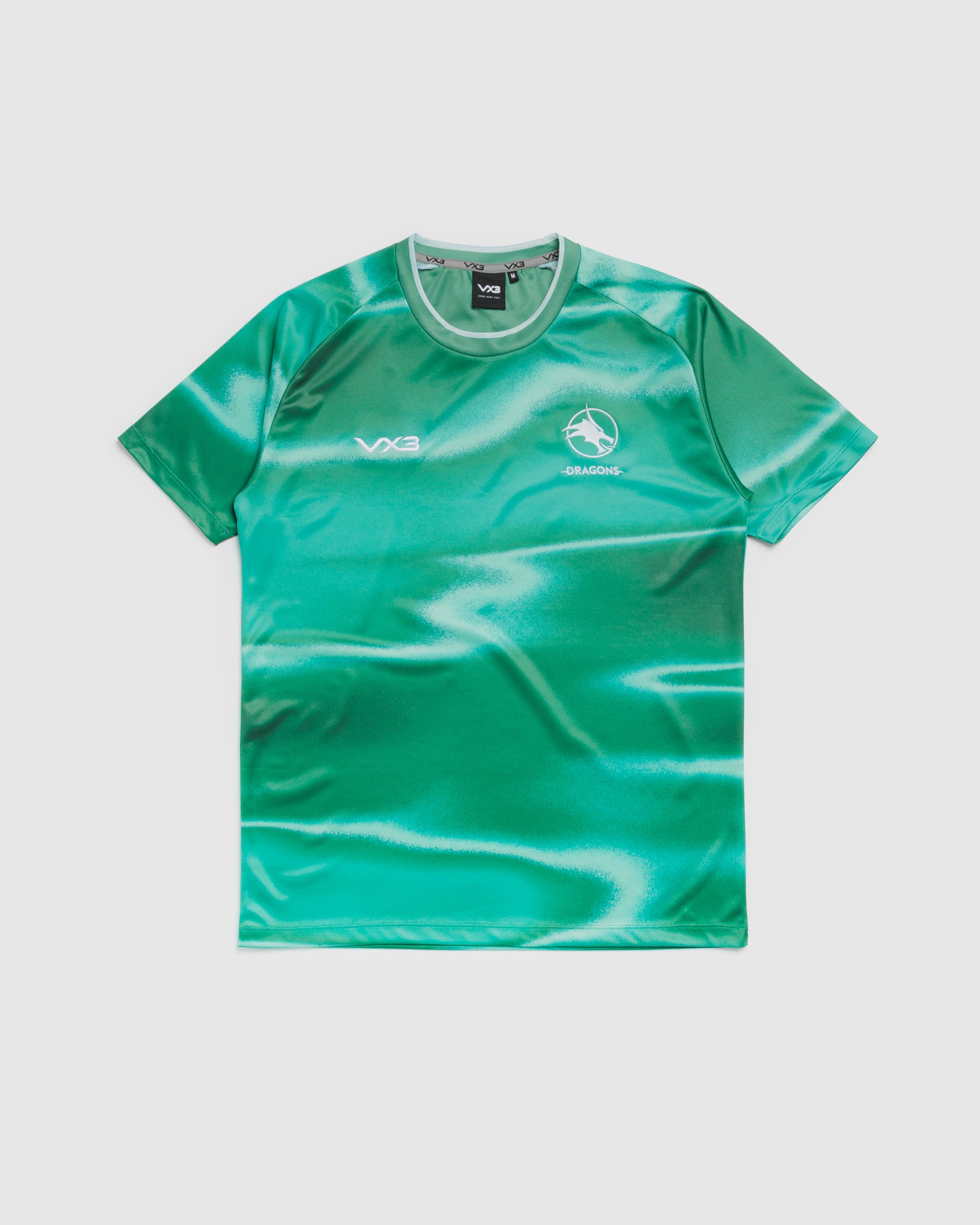 Dragons Netball 2027 Training Tee Dark Sage/Pale Sage