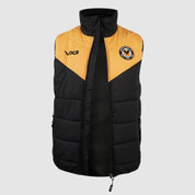 Newport County AFC Quilted Gilet 23/24 Black/Amber
