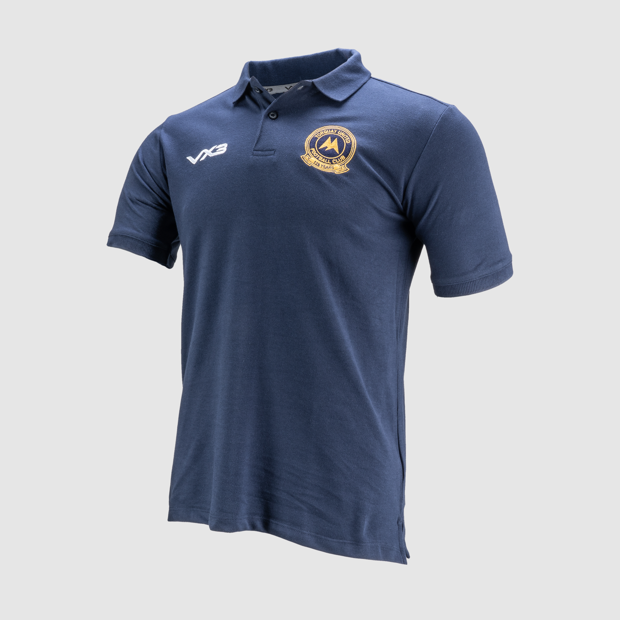 Torquay United AFC 125th Anniversary Cotton Polo Navy