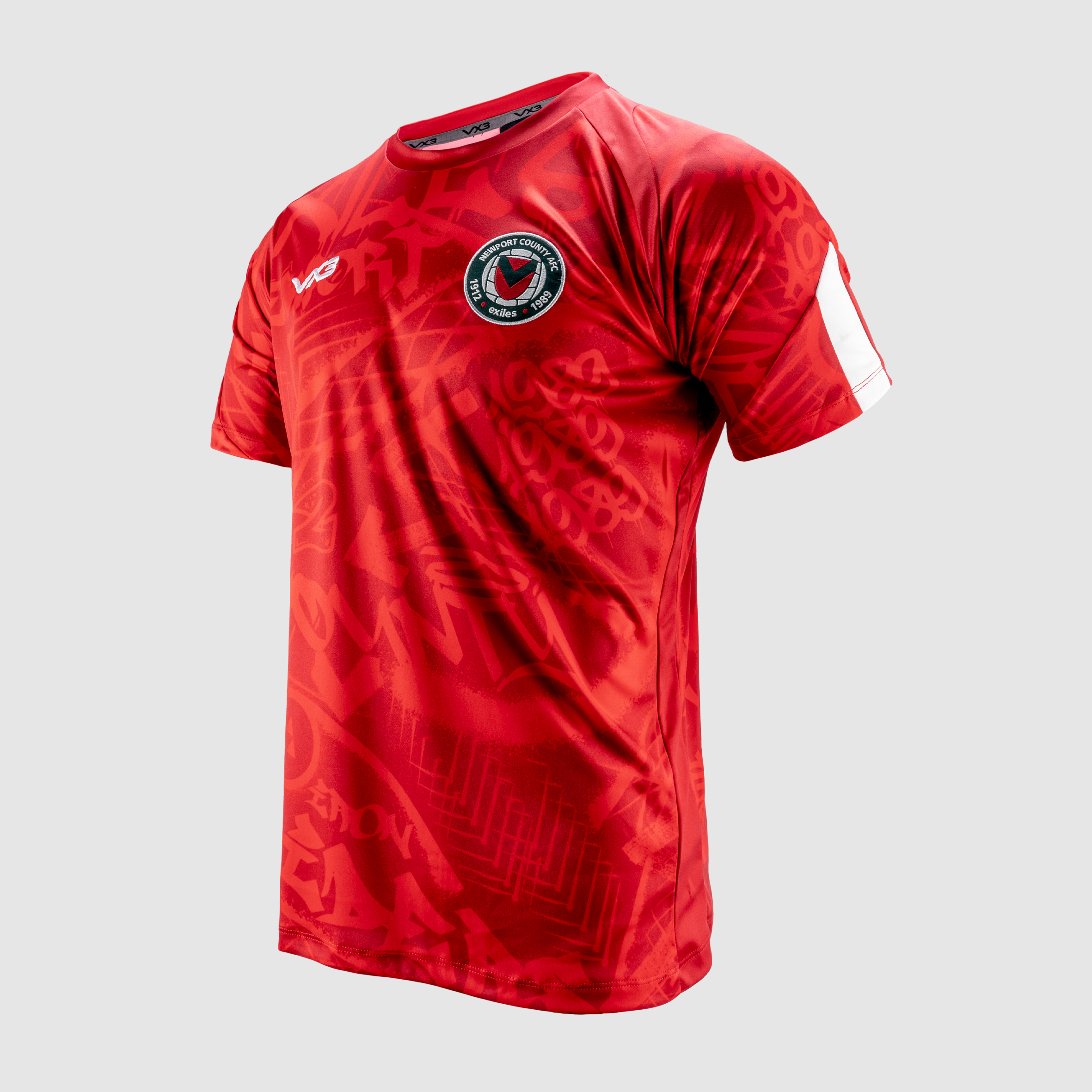 Newport County AFC 24/25 Warm Up Tee-Red/White