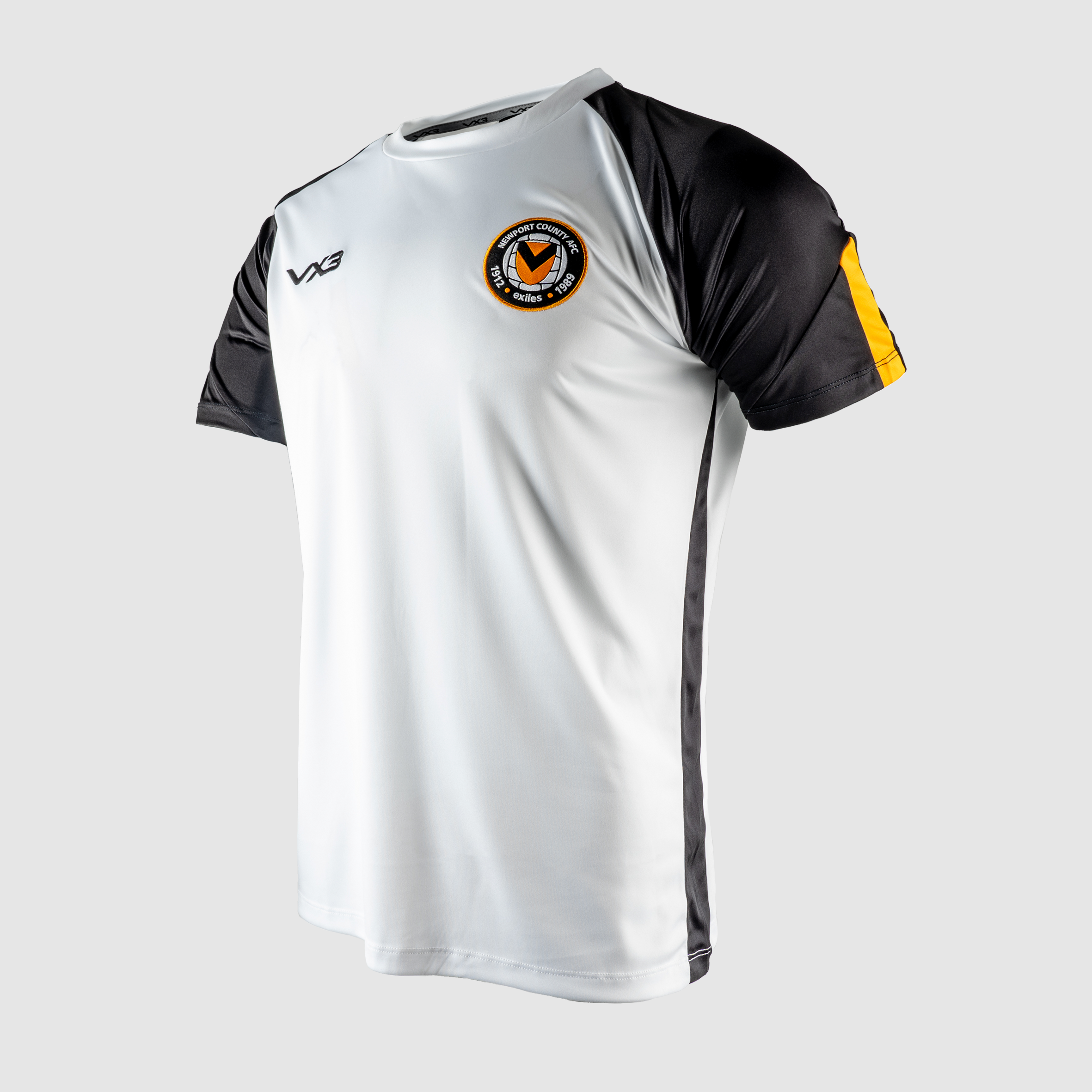 Newport County AFC 24/25 Womens Quadrigo Training Tee - White/Black/Amber