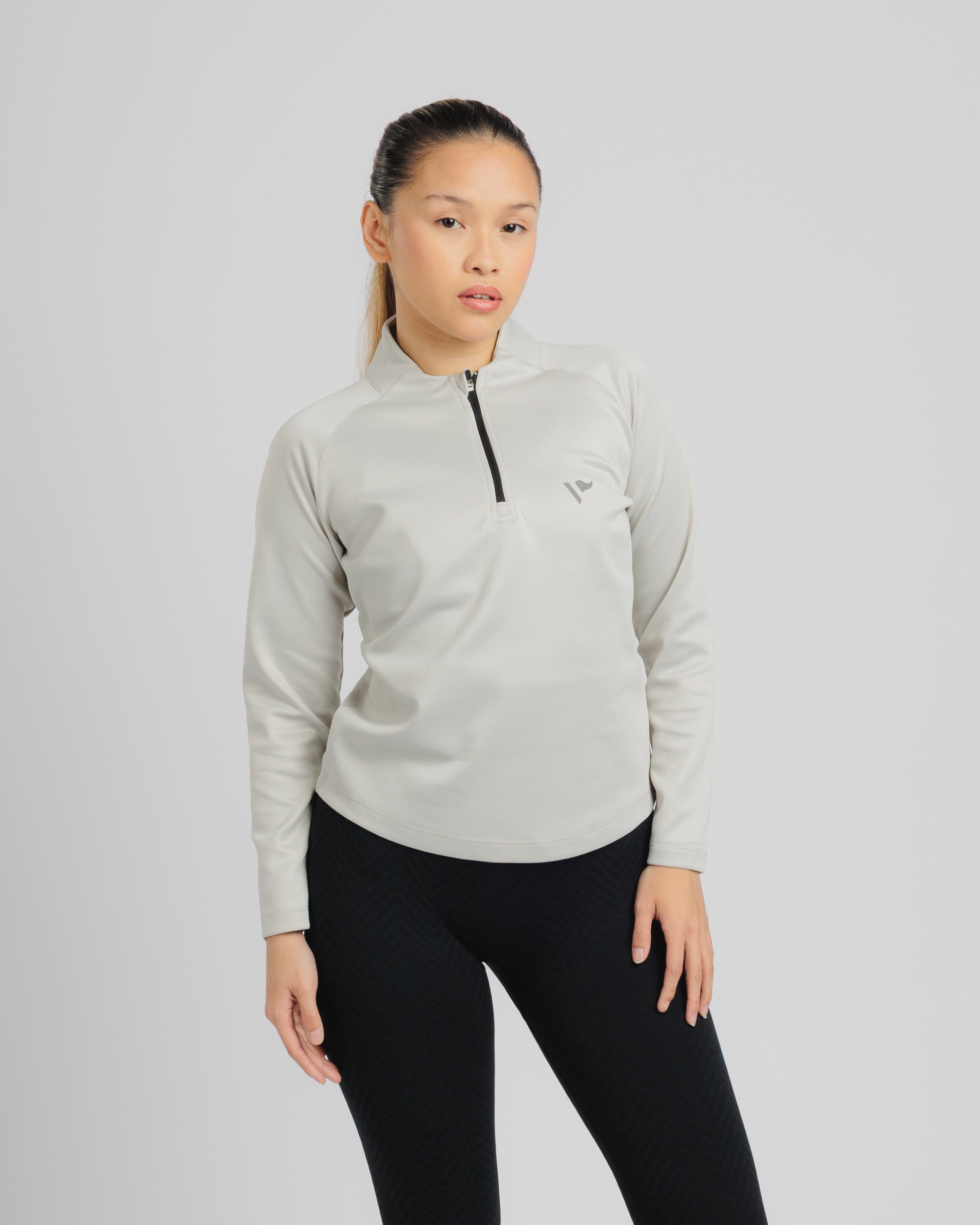Arizona Quarter Zip Womens- Dune Grey