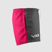 Harlequin Short Dark Grey/Hot Pink