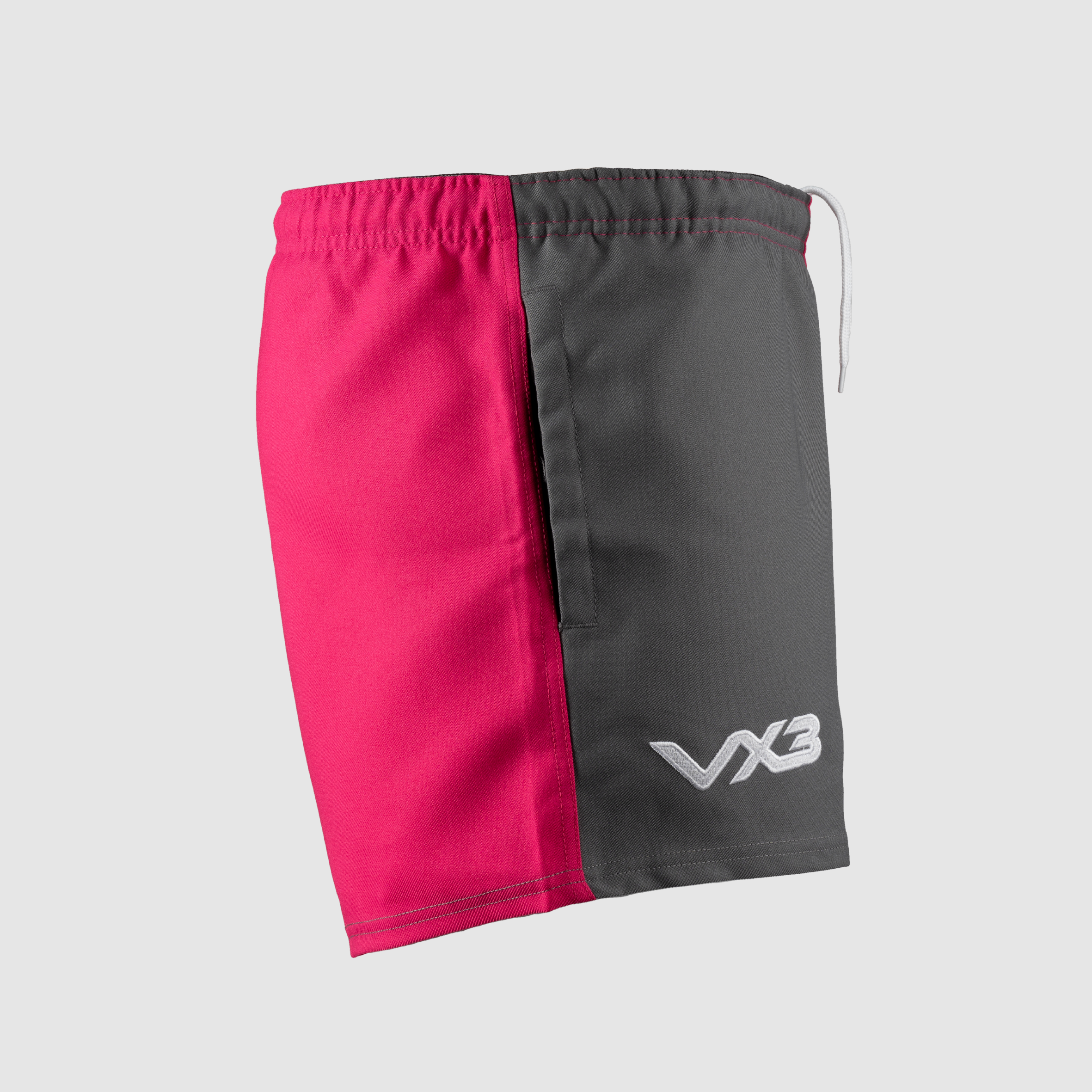 Harlequin Short Dark Grey/Hot Pink