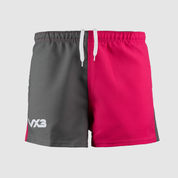 Harlequin Short Dark Grey/Hot Pink