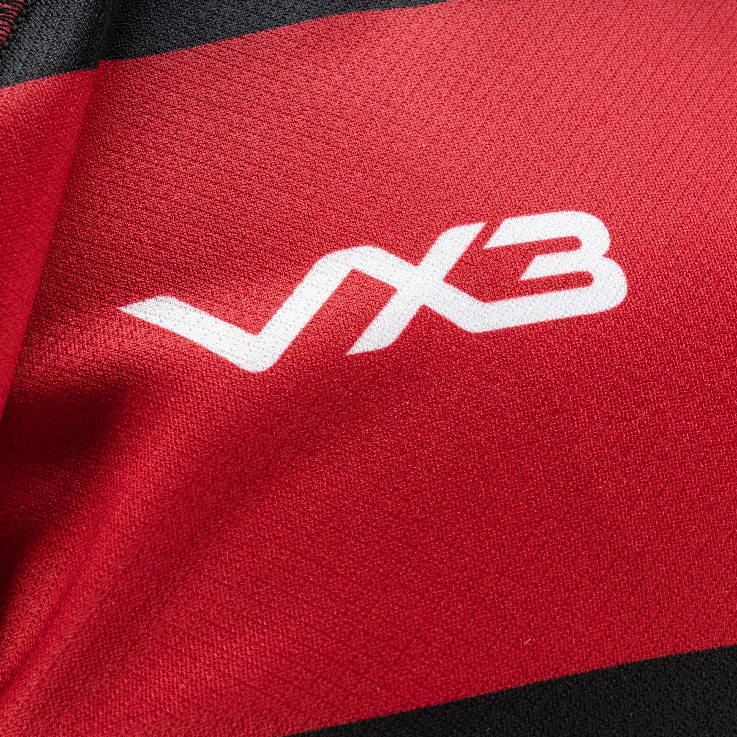 ALCESTER RFC RUGBY SEMIFIT SHIRT ACTIO COLLAR SHORT SLEEVE - COLOUR: BLACK/RED YOUTH