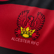 ALCESTER RFC RUGBY SEMIFIT SHIRT ACTIO COLLAR SHORT SLEEVE - COLOUR: BLACK/RED YOUTH