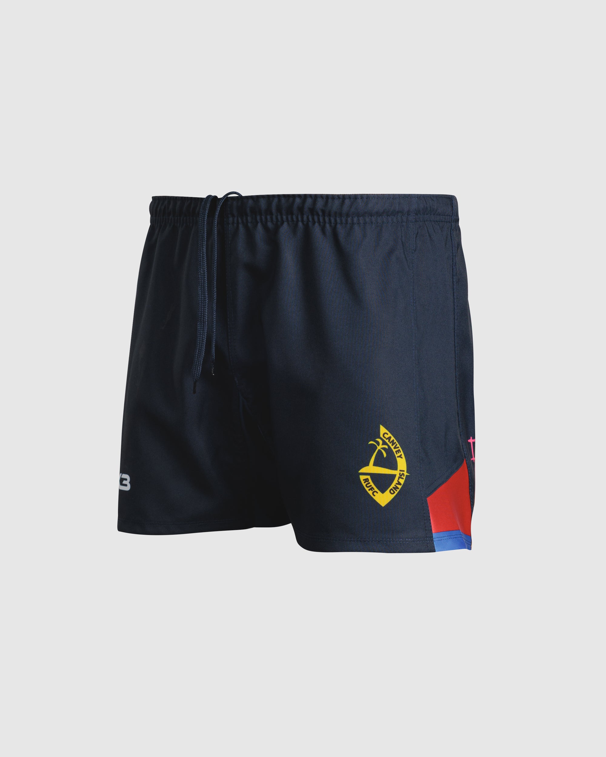 CANVEY ISLAND RUFC - Adults - PANELLED PLAYING SHORTS - Navy/Red/White ...