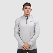 Velocity Quarter Zip Sweat - Stone Grey