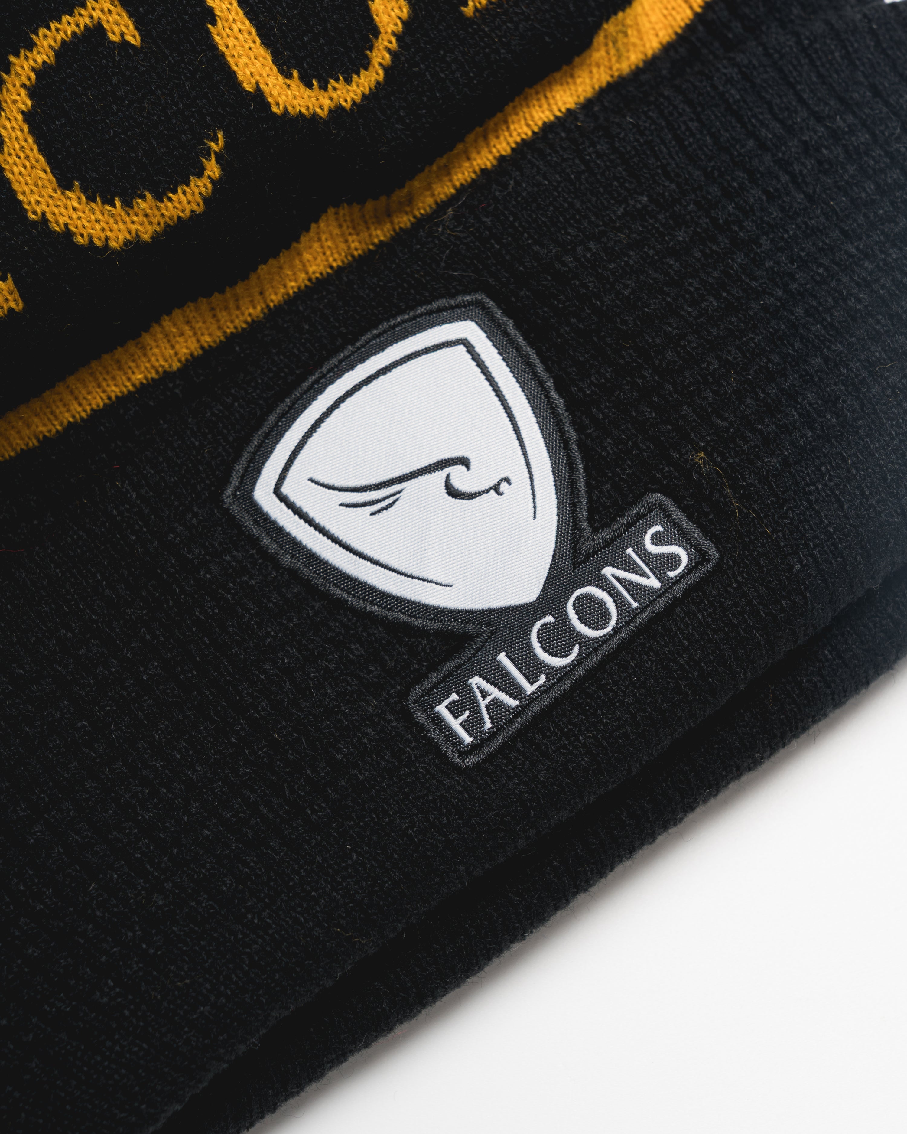 Falcons 25/26 Bobble Hat Black/Amber