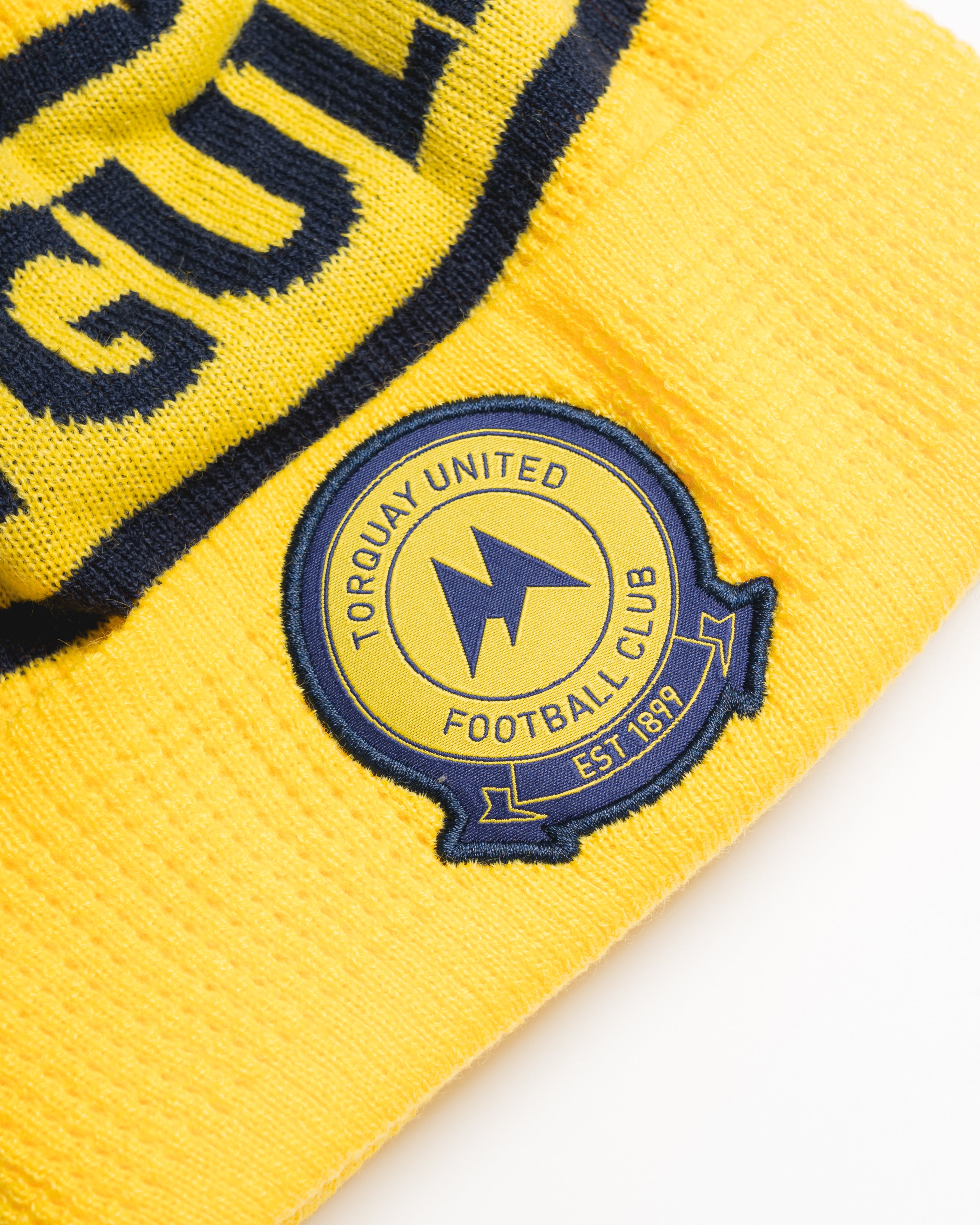 Torquay United FC 25/26 Bobble Hat Yellow/Navy