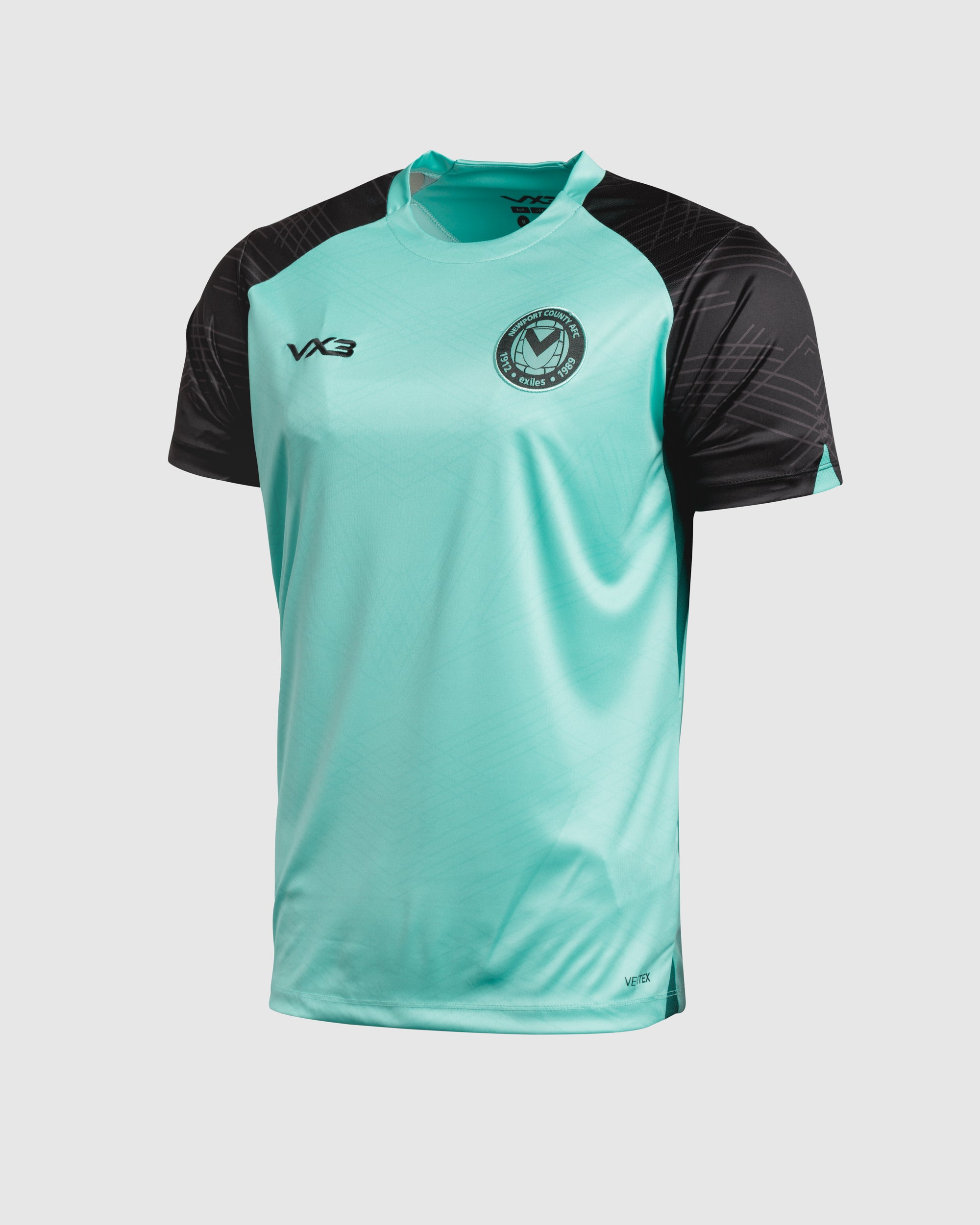 Newport County AFC 25/26 Vertex Training Tee  Youth Aruba/Blue Coral