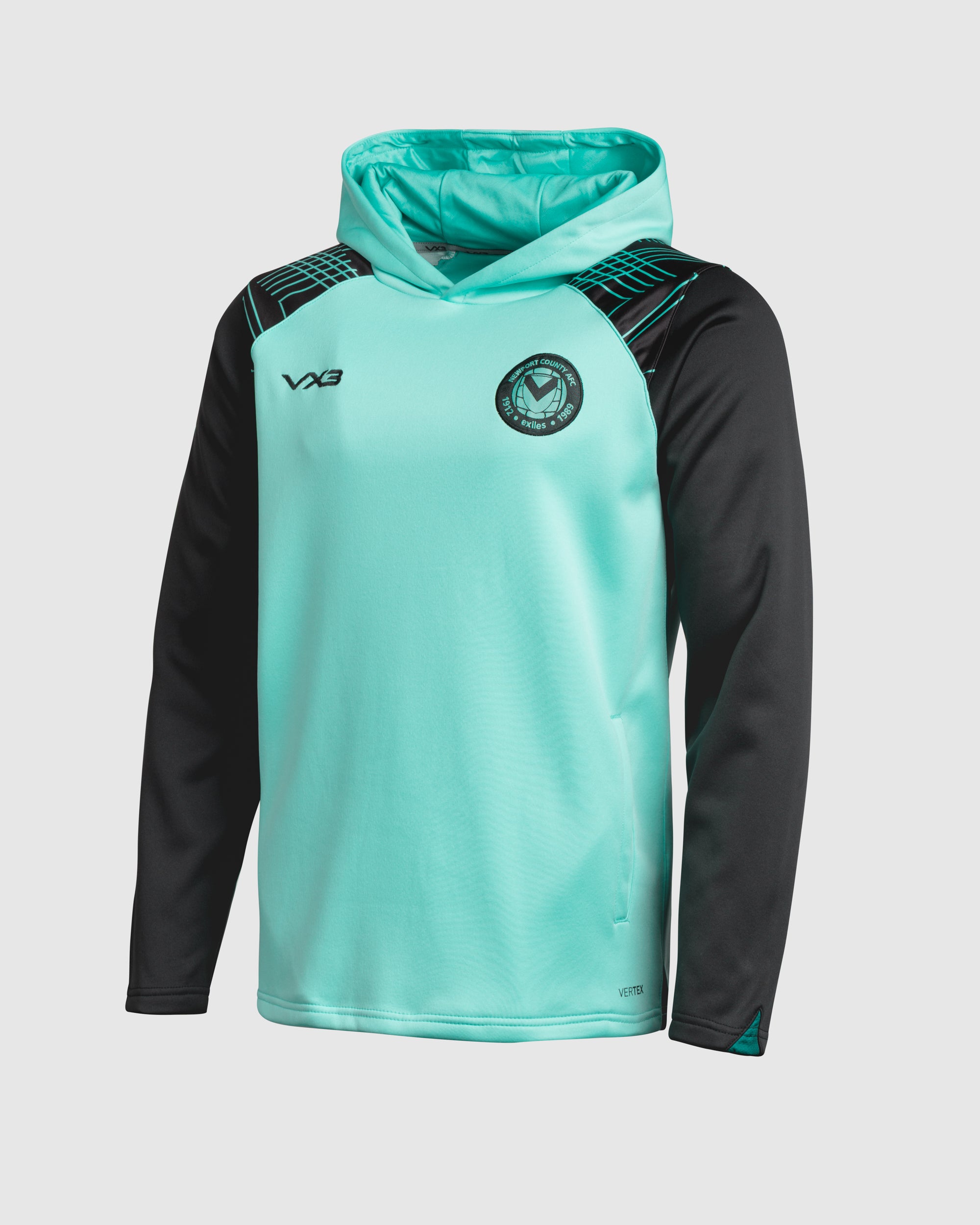 Newport County AFC 25/26 Vertex Training Hoodie Youth Aruba/Blue Coral