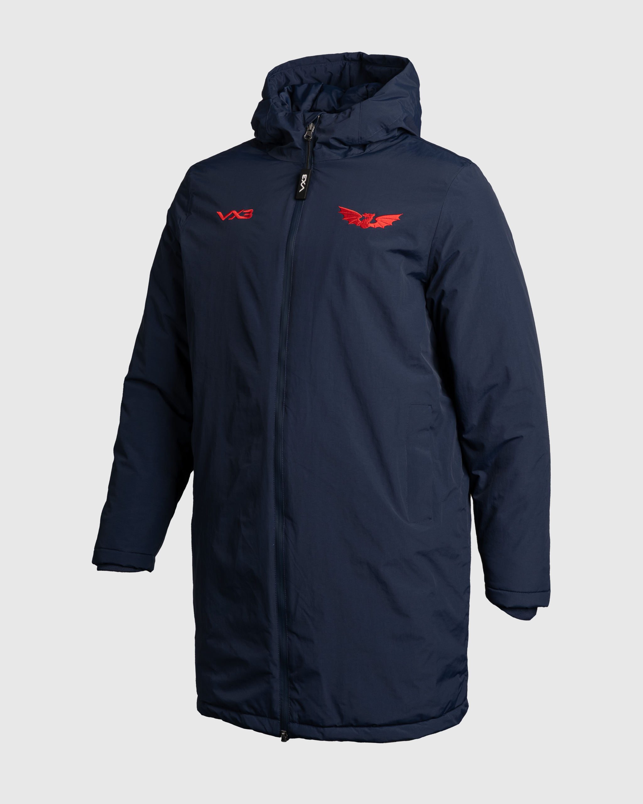 Scarlets 25/26 Nero Managers Waterproof Jacket Navy