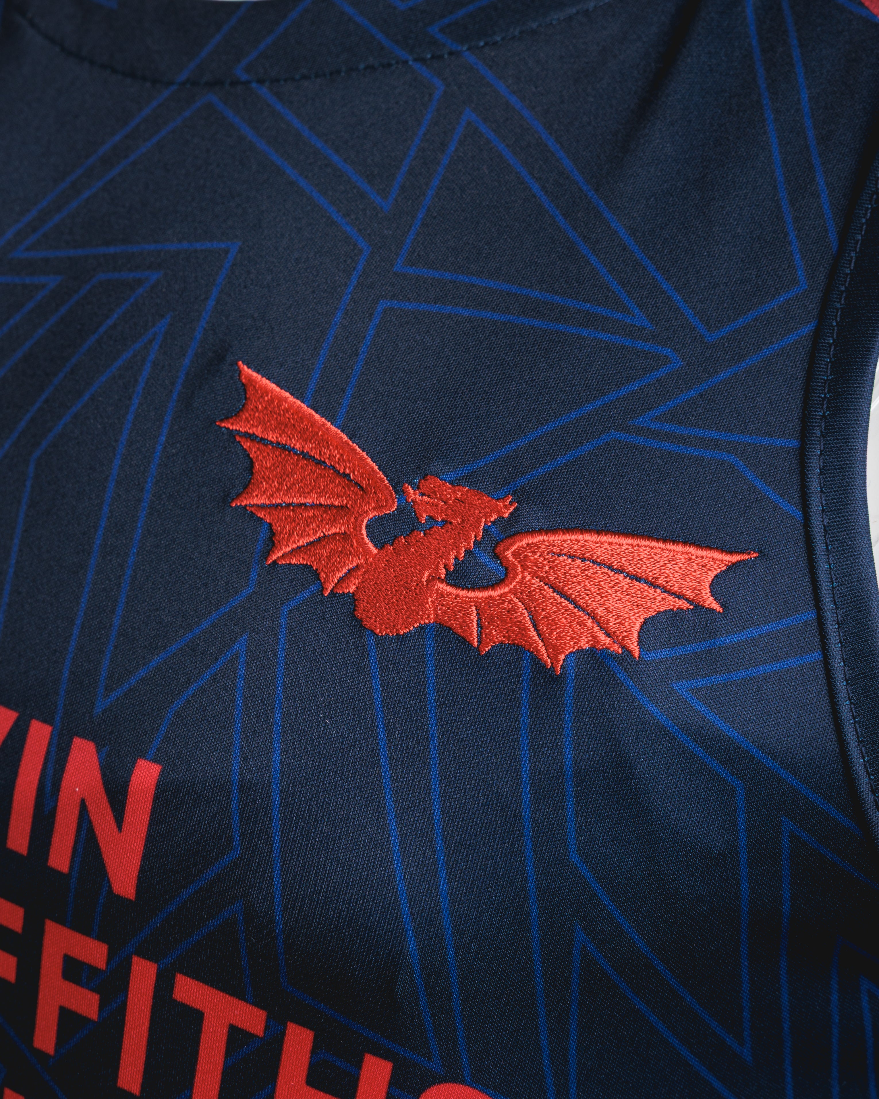 Scarlets 25/26 Vertex Training Vest Navy/Deep Red/Bright Red