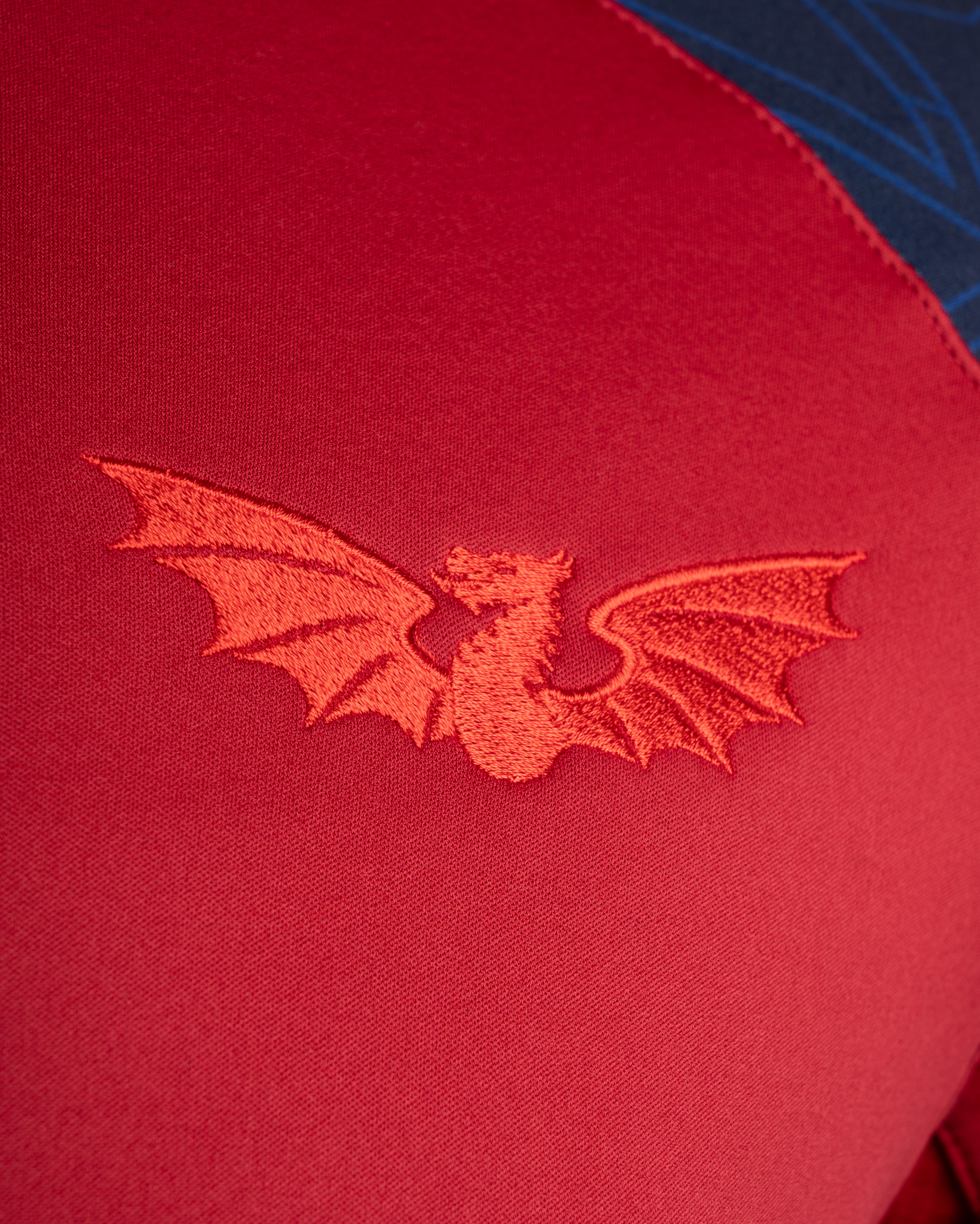 Scarlets 25/26 Vertex Zip Up Hoodie Deep Red/Navy/Bright Red
